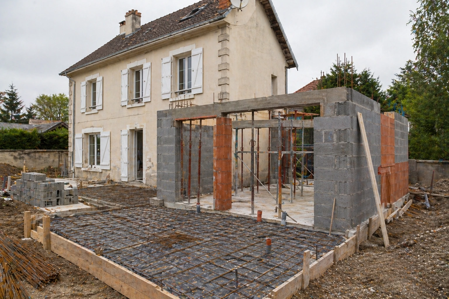 Après — extension maçonnerie